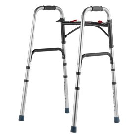VEVOR Folding Walker, 2-Button Folding Walkers with 8-Level Adjustable Height and Durable Handles