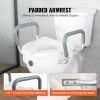 Raised Toilet Seat, 5" Height Raised, 350 lbs Weight Capacity, for Round and Elongated Toilet, Twist Lock Installation,19.1" - 21.7" Adjustable Width